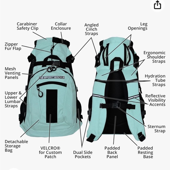 EUC K9 Small Sport Sack doggie Backpack - Picture 2 of 13